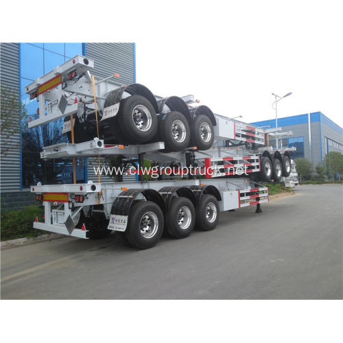 Steel frame shipping container delivery trailer